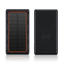 100000mAh Solar Energy Power Bank Outdoor Camping Audio Wireless Charging Mobile Power Supply Solar Mobile Power Supply  LED lighting+TF memory card slot+3.0 headphone interface+FM radio function